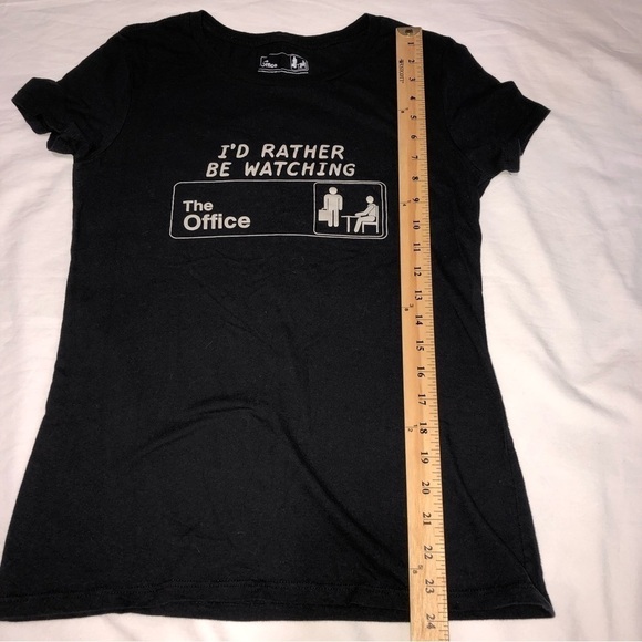 The Office Graphic T-Shirt Juniors Size Large Ladies Black Short Sleeve - Picture 4 of 5